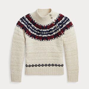 Polo Ralph Lauren Girls Fair Isle Wool-Blend Sweater Size L(12-14). New Without